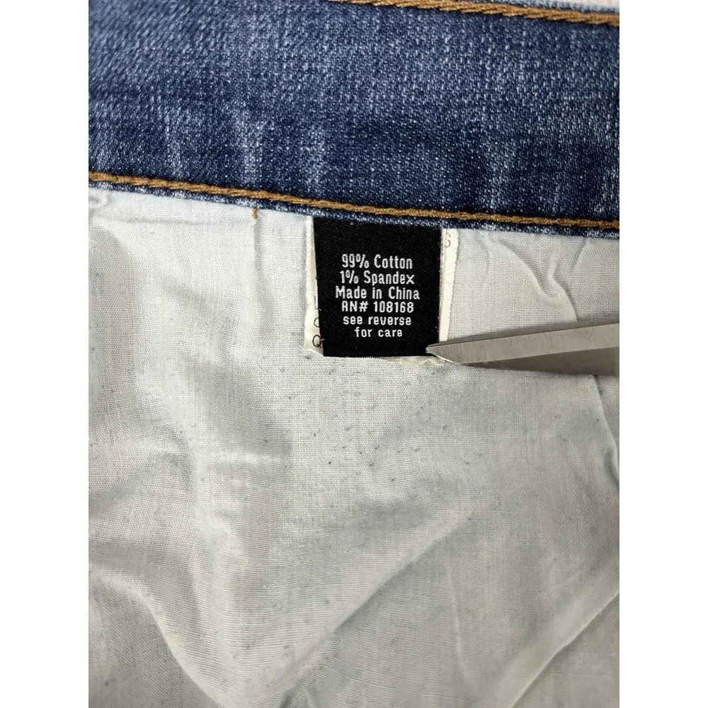 RSQ Jeans Men 31x32 Blue Wash Denim London Skinny Stretch Distressed Rip Biker